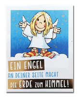 Polaroid-Postkarte „Ein Engel an deiner Seite kann die Erde zum Himmel machen“