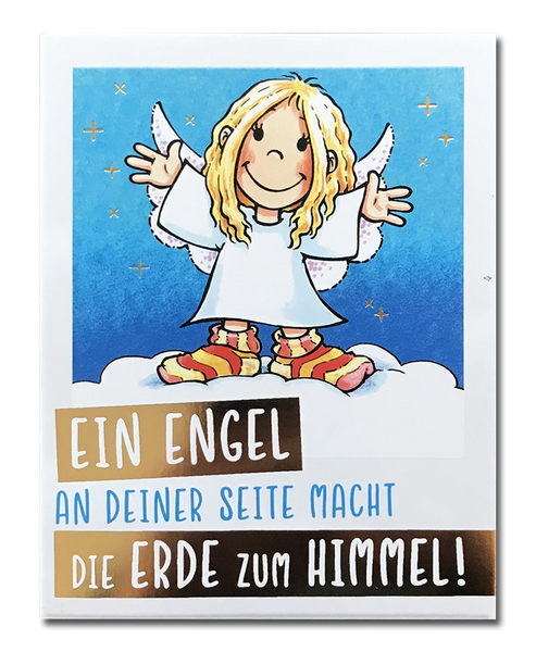 Polaroid-Postkarte „Ein Engel an deiner Seite kann die Erde zum Himmel machen“