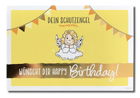 Postkarte „Dein Schutzengel wünscht Dir Happy Birthday!“