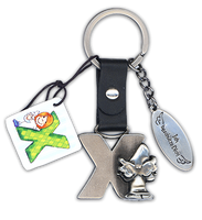 Schutzengel-Schlüsselanhänger Buchstabe X